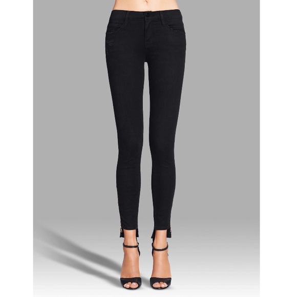 ✨NWT✨ Frame Denim Le Skinny De Jeanne Zip Black - Picture 2 of 4